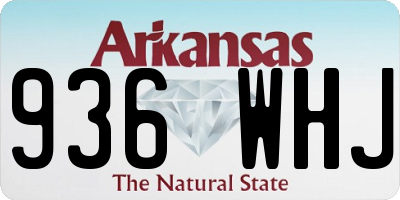AR license plate 936WHJ
