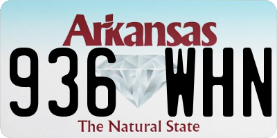 AR license plate 936WHN