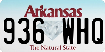 AR license plate 936WHQ