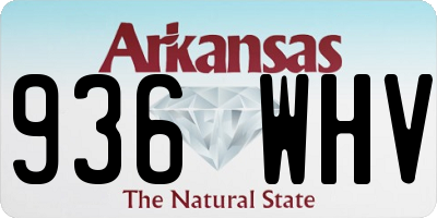 AR license plate 936WHV