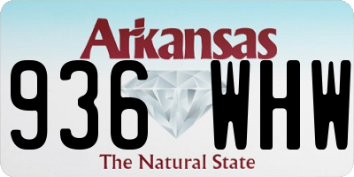 AR license plate 936WHW