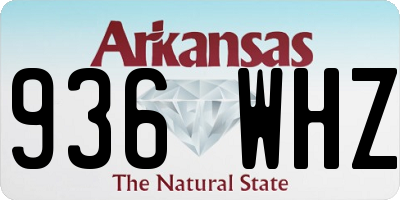 AR license plate 936WHZ