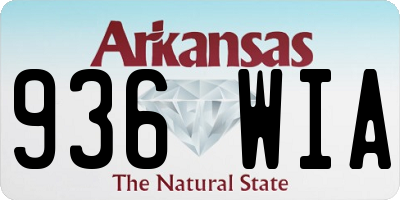 AR license plate 936WIA