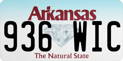 AR license plate 936WIC