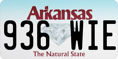 AR license plate 936WIE