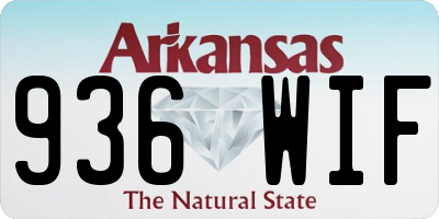AR license plate 936WIF