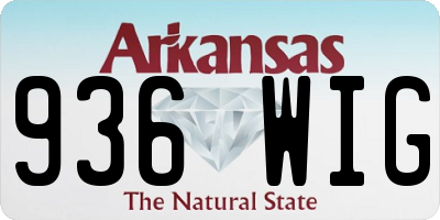 AR license plate 936WIG