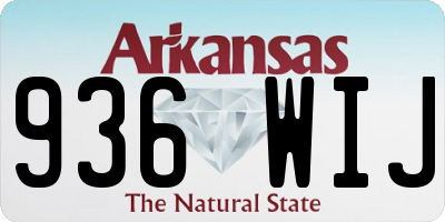 AR license plate 936WIJ