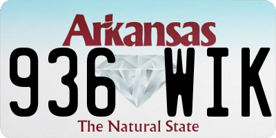 AR license plate 936WIK