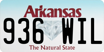 AR license plate 936WIL