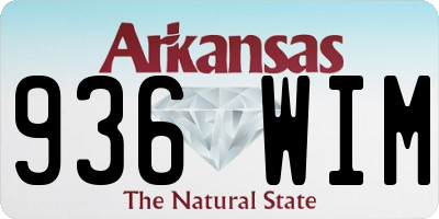 AR license plate 936WIM