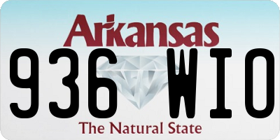 AR license plate 936WIO