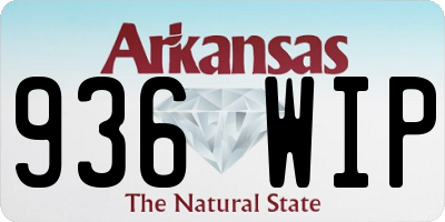 AR license plate 936WIP