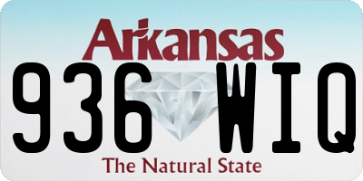 AR license plate 936WIQ