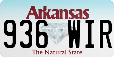 AR license plate 936WIR