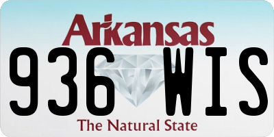 AR license plate 936WIS