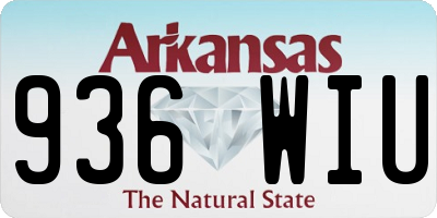 AR license plate 936WIU