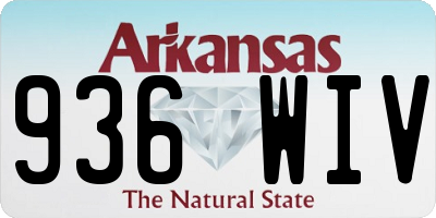 AR license plate 936WIV