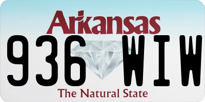 AR license plate 936WIW