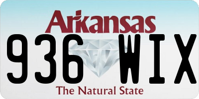 AR license plate 936WIX