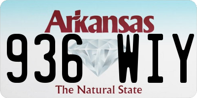 AR license plate 936WIY