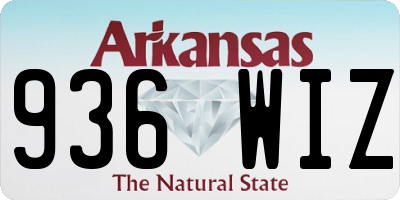AR license plate 936WIZ