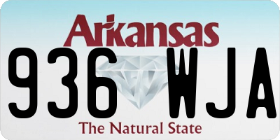 AR license plate 936WJA