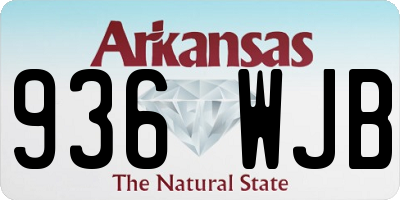 AR license plate 936WJB