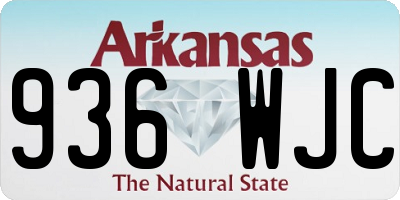 AR license plate 936WJC