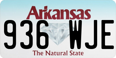 AR license plate 936WJE