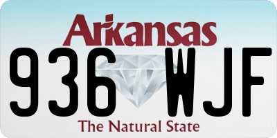 AR license plate 936WJF