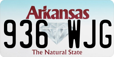 AR license plate 936WJG