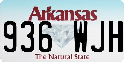 AR license plate 936WJH