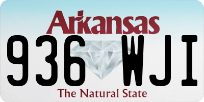 AR license plate 936WJI