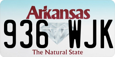 AR license plate 936WJK