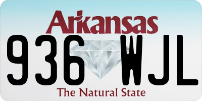 AR license plate 936WJL