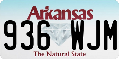 AR license plate 936WJM