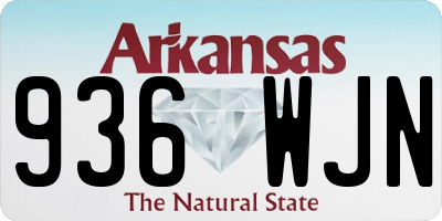 AR license plate 936WJN