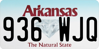 AR license plate 936WJQ