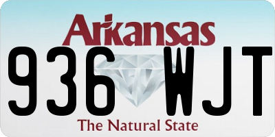 AR license plate 936WJT