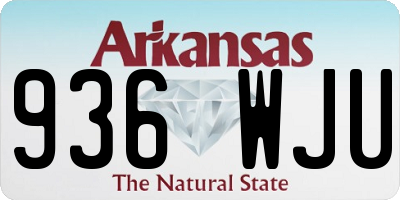 AR license plate 936WJU