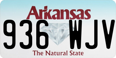 AR license plate 936WJV