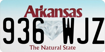 AR license plate 936WJZ