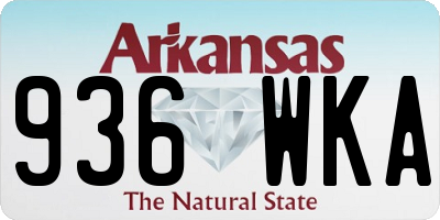 AR license plate 936WKA