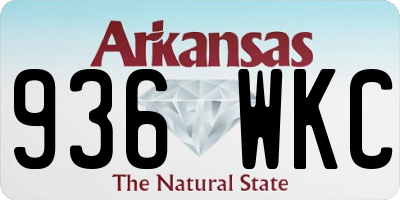 AR license plate 936WKC