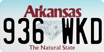 AR license plate 936WKD