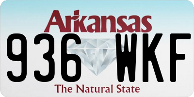 AR license plate 936WKF