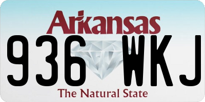 AR license plate 936WKJ