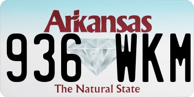 AR license plate 936WKM