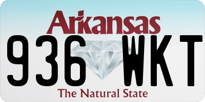 AR license plate 936WKT